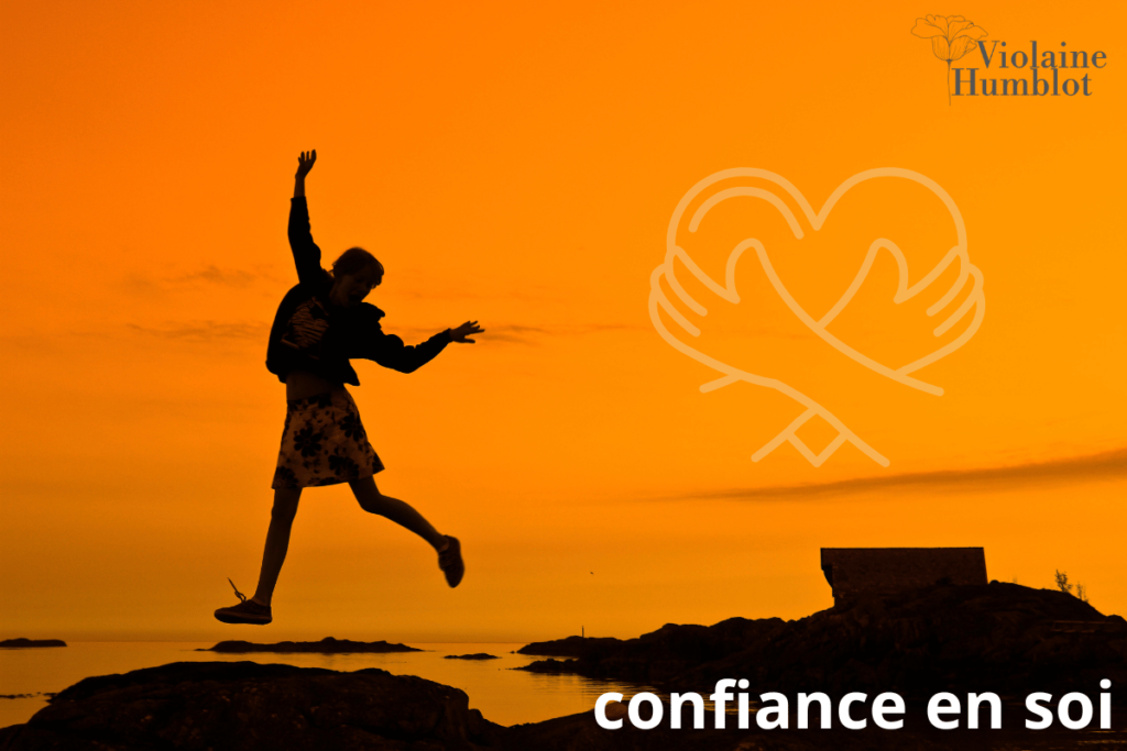 femme qui saute dans la vie avec confiance